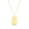 Thumbnail Image 1 of Men's Sterling Silver & 18ct Gold Plated Vermeil Dog Tag Pendant Necklace