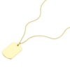 Thumbnail Image 2 of Men's Sterling Silver & 18ct Gold Plated Vermeil Dog Tag Pendant Necklace