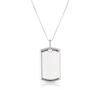 Thumbnail Image 0 of Men's Stainless Steel Black Diamond Dog Tag Pendant Necklace