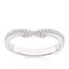 Thumbnail Image 0 of 9ct White Gold Twist 0.17ct Diamond Wishbone Wedding Ring