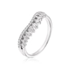 Thumbnail Image 2 of 9ct White Gold 2 Row 0.34ct Diamond Shaped Wedding Ring