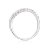 Thumbnail Image 3 of 9ct White Gold 2 Row 0.34ct Diamond Shaped Wedding Ring