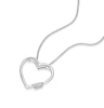 Thumbnail Image 2 of Sterling Silver Diamond Open Heart Pendant Necklace