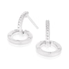 Thumbnail Image 2 of Sterling Silver Diamond Circle Drop Stud Earrings