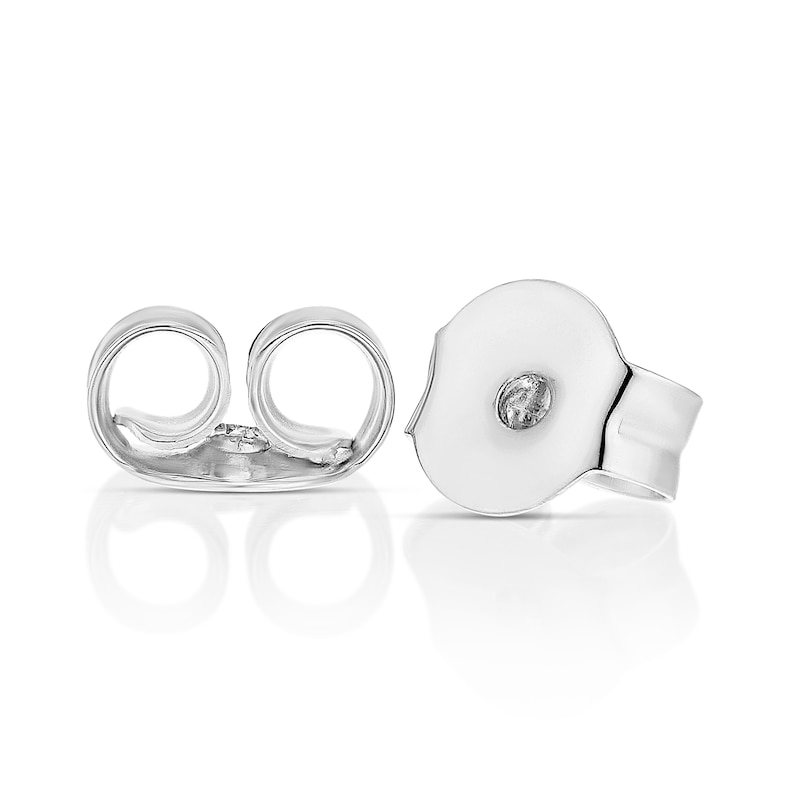 Main Image 3 of Sterling Silver Diamond Circle Drop Stud Earrings