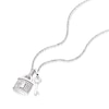 Thumbnail Image 2 of Sterling Silver Diamond Padlock and Key Pendant Necklace