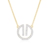 Thumbnail Image 0 of Sterling Silver & 18ct Yellow Gold Plated Vermeil 0.19ct Diamond Pendant Necklace