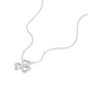 Thumbnail Image 2 of Sterling Silver 0.20ct Diamond 3 Heart Clover Pendant Necklace