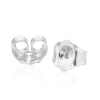 Thumbnail Image 1 of Sterling Silver 0.10ct Diamond Clover Stud Earrings