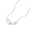 Thumbnail Image 2 of Sterling Silver Diamond Interlocking Link Pendant Necklace