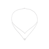 Thumbnail Image 1 of Sterling Silver 0.11ct Diamond Two Layer Chain Necklace