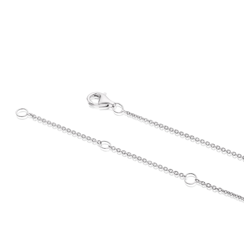 Sterling Silver 0.11ct Diamond Two Layer Chain Necklace