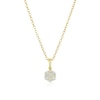 Thumbnail Image 1 of 9ct Yellow Gold 0.25ct Diamond Flower Cluster Pendant Necklace