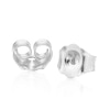 Thumbnail Image 1 of Sterling Silver 0.10ct Diamond Heart Stud Earrings