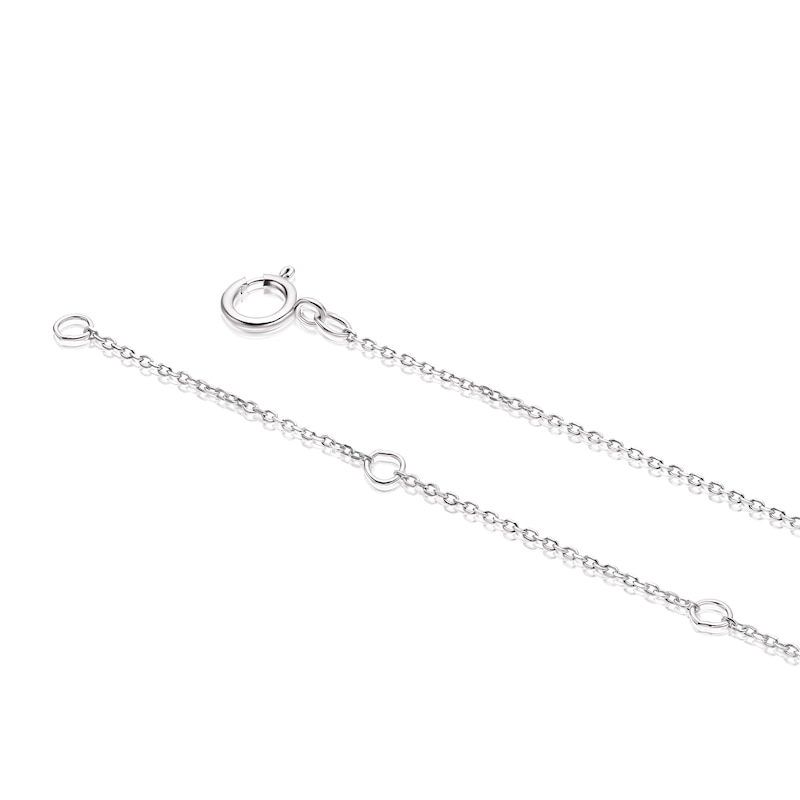 Sterling Silver 0.20ct Diamond Bar Pendant Necklace