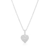 Thumbnail Image 0 of Sterling Silver 0.10ct Diamond Heart Pendant Necklace
