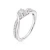 Thumbnail Image 1 of 9ct White Gold 0.50ct Diamond Twist Solitaire Ring