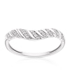 Thumbnail Image 1 of 9ct White Gold Diamond Twisted Shaped Ring