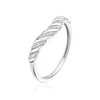 Thumbnail Image 2 of 9ct White Gold Diamond Twisted Shaped Ring