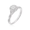 Thumbnail Image 2 of 9ct White Gold 0.40ct Diamond Twist Shoulder Cluster Ring