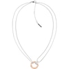 Thumbnail Image 0 of Calvin Klein Ladies' Two Tone Stainless Steel & Rose Gold Circle Double Chain Necklace