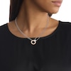 Thumbnail Image 2 of Calvin Klein Ladies' Two Tone Stainless Steel & Rose Gold Circle Double Chain Necklace