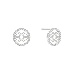 Radley Ladies' Sterling Silver Tone Heirloom Stone Set Stud Earrings