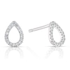 Thumbnail Image 1 of 9ct White Gold 0.07ct Total Diamond Pear Stud Earrings