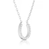 Thumbnail Image 2 of 9ct White Gold Diamond Horseshoe Pendant