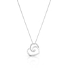 Thumbnail Image 1 of 9ct White Gold 0.05ct Diamond Heart Swirl Pendant