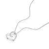 Thumbnail Image 2 of 9ct White Gold 0.05ct Diamond Heart Swirl Pendant