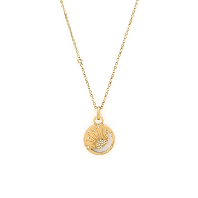 Main Image 1 of Olivia Burton Celestial Sun Ladies' Gold Tone Moon Disc Pendant Necklace