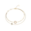 Thumbnail Image 1 of Guess Gold Tone 4G Double Layer Crystal Bracelet