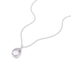 Thumbnail Image 2 of Sterling Silver Rose De France Amethyst & Diamond Pendant Necklace