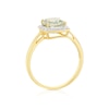 Thumbnail Image 3 of 9ct Yellow Gold Green Amethyst & Diamond Halo Ring