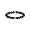 Thumbnail Image 1 of Guess Men's Stainless Steel Gold Tone Features Black Beaded Bracelet