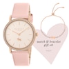 Thumbnail Image 1 of Radley Ladies' Pink Leather Strap Watch & Rose Gold Tone Bracelet Set