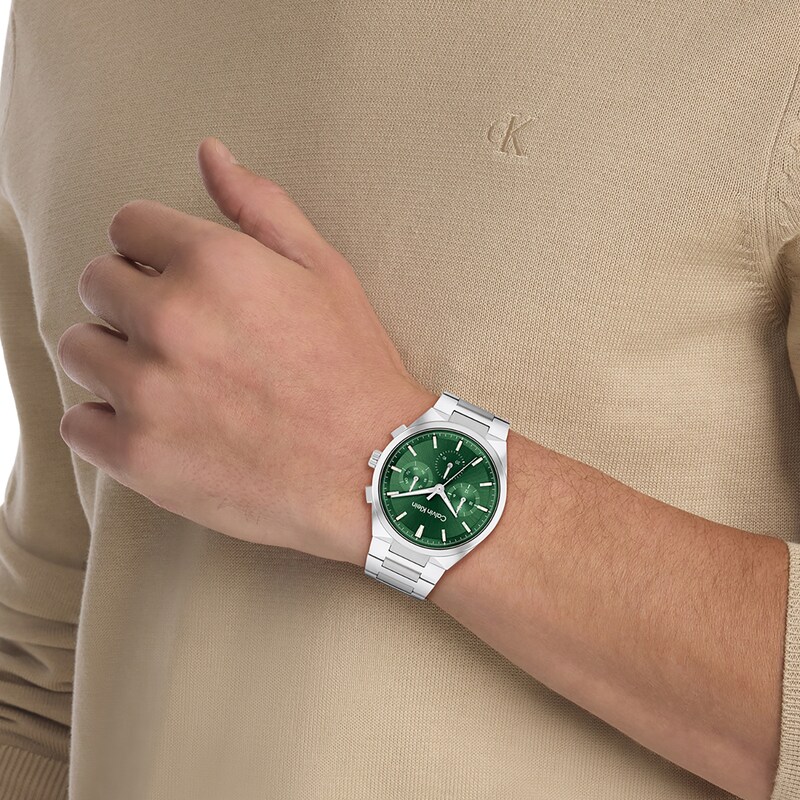 Main Image 4 of Calvin Klein Men's Green Dial Stainless Steel Bracelet Watch