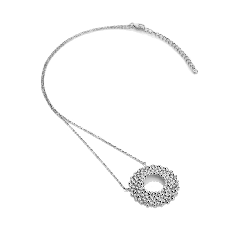 Hot Diamonds Sterling Silver Sunburst Circle Pendant Necklace