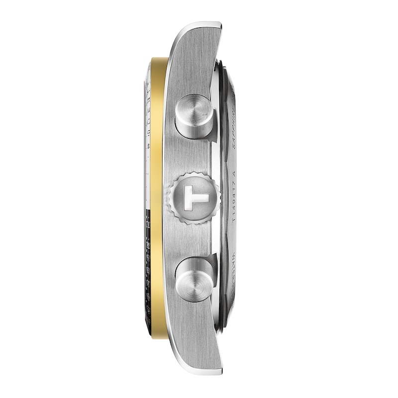 Tissot PR516 Men's Black Dial Two Tone Stainless Steel Bracelet Watch