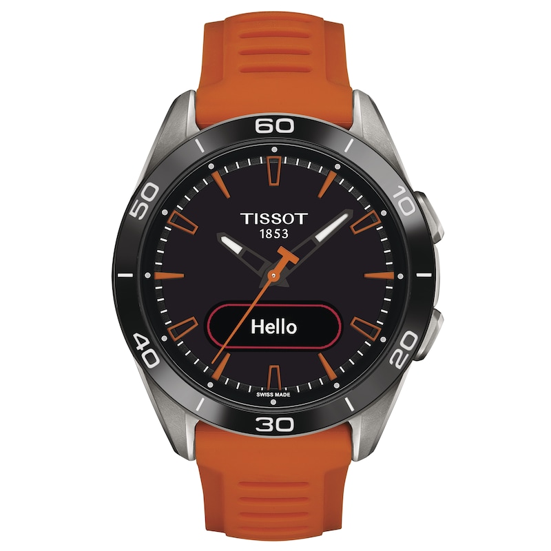 T-Touch Connect Orange Silicone Strap Digital Smart Watch