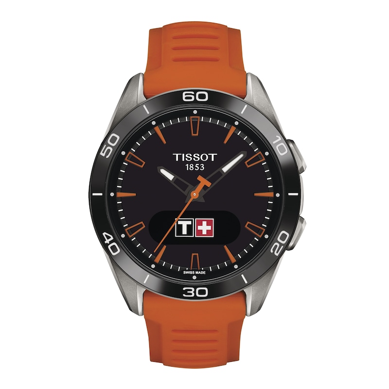 T-Touch Connect Orange Silicone Strap Digital Smart Watch