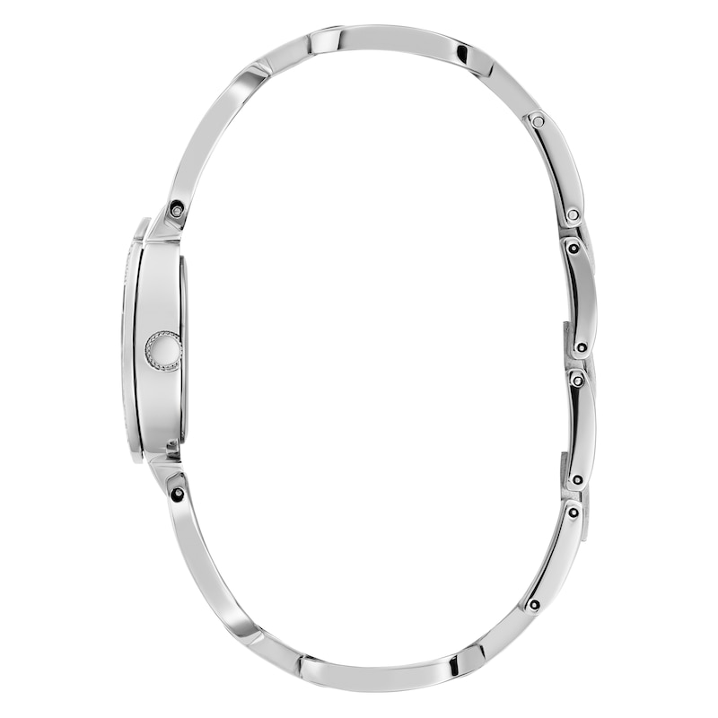 Guess Ladies' G Case Detail Silver Tone Link Bracelet Watch