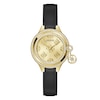 Thumbnail Image 1 of Guess Ladies' Gold Tone Logo Detail Dial Black Leather Strap Watch