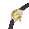 Thumbnail Image 4 of Guess Ladies' Gold Tone Logo Detail Dial Black Leather Strap Watch