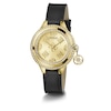 Thumbnail Image 5 of Guess Ladies' Gold Tone Logo Detail Dial Black Leather Strap Watch