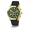 Thumbnail Image 4 of Guess Men's Green Chronograph Dial Black Leather Strap Watch