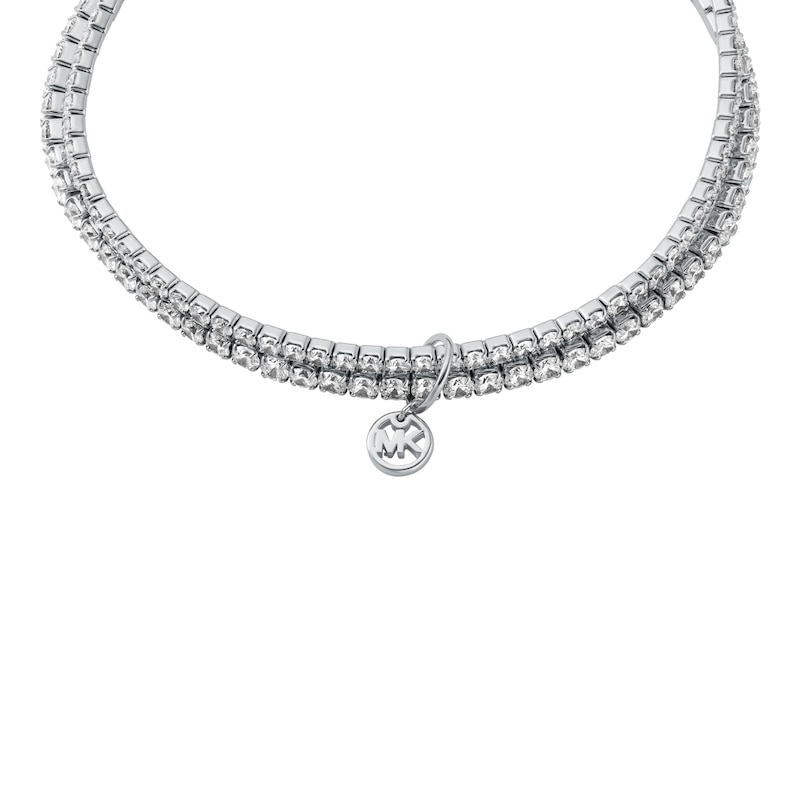 Main Image 2 of Michael Kors Ladies' Kors Brilliance  Rhodium Plated Double Bracelet