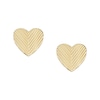 Thumbnail Image 1 of Fossil Harlow Ladies' Linear Texture Heart Gold Tone Stud Earrings