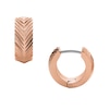 Thumbnail Image 0 of Fossil Harlow Ladies' Rose Gold Tone Linear Texture Hoop Earrings